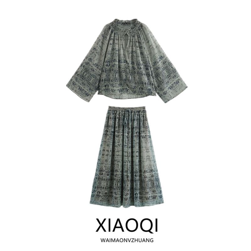 Fashion Style 2024 Summer New Arrival Women's Clothing Loose Metallic Color Line Bohemia Style Shirt 5770031