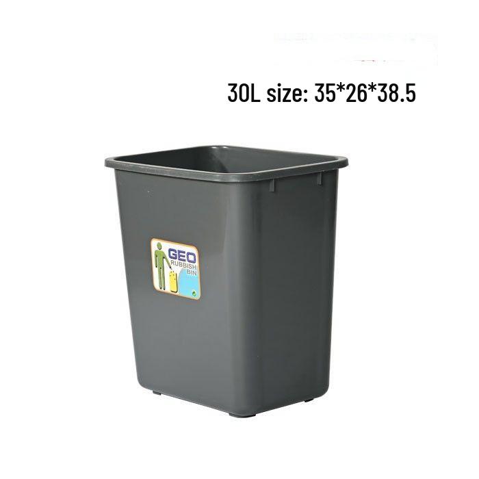 Large Capacity Plastic Flip-Top Trash Can with Lid for Home, Kitchen, Bathroom, Office, or Hotel.
