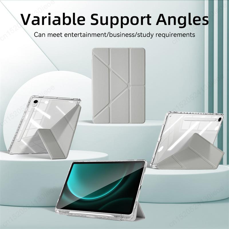 For Samsung Galaxy Tab S7 S8 S9 11 S10 FE 10.9 S7+ S8+ S9+ S10+ Plus 13.1 12.4 Inch Case Tab A9 8.7 A9+ Plus Pencil Holder Cover