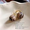 French Retro High-end Leopard Print Round Pendant Earrings Fashion Ear Buckles For Women's Girl‘s Unusual Jewelry Accessories