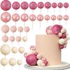 32Pcs Blue Ball Cake Topper Decorations Mini Balloons Cake Topper Sticks Foam Balls Cake Picks Cake Topper Balls Cake Decor