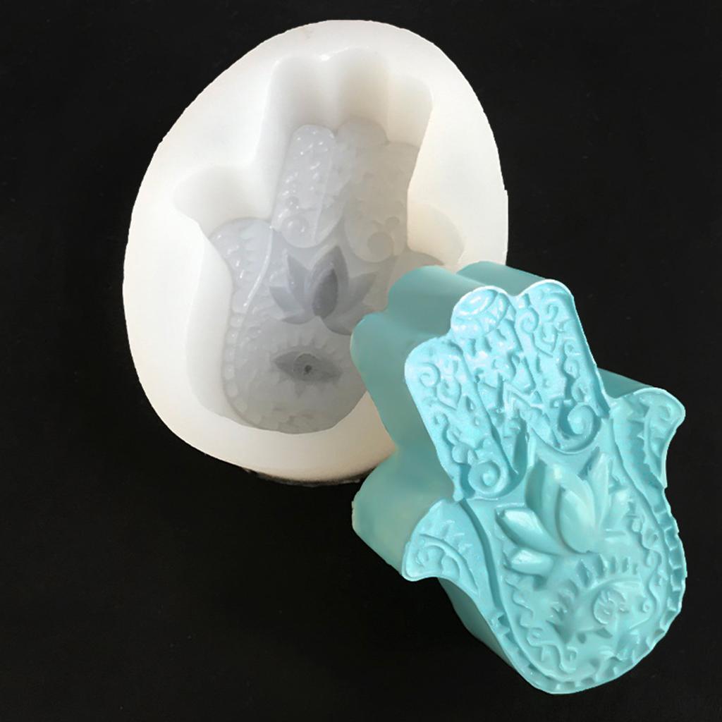 Hand Shape Flower Silicone Candle Molds for Handmade Candle Soap Gypsum Decoration Epoxy Resin Silicone Molds for Craft