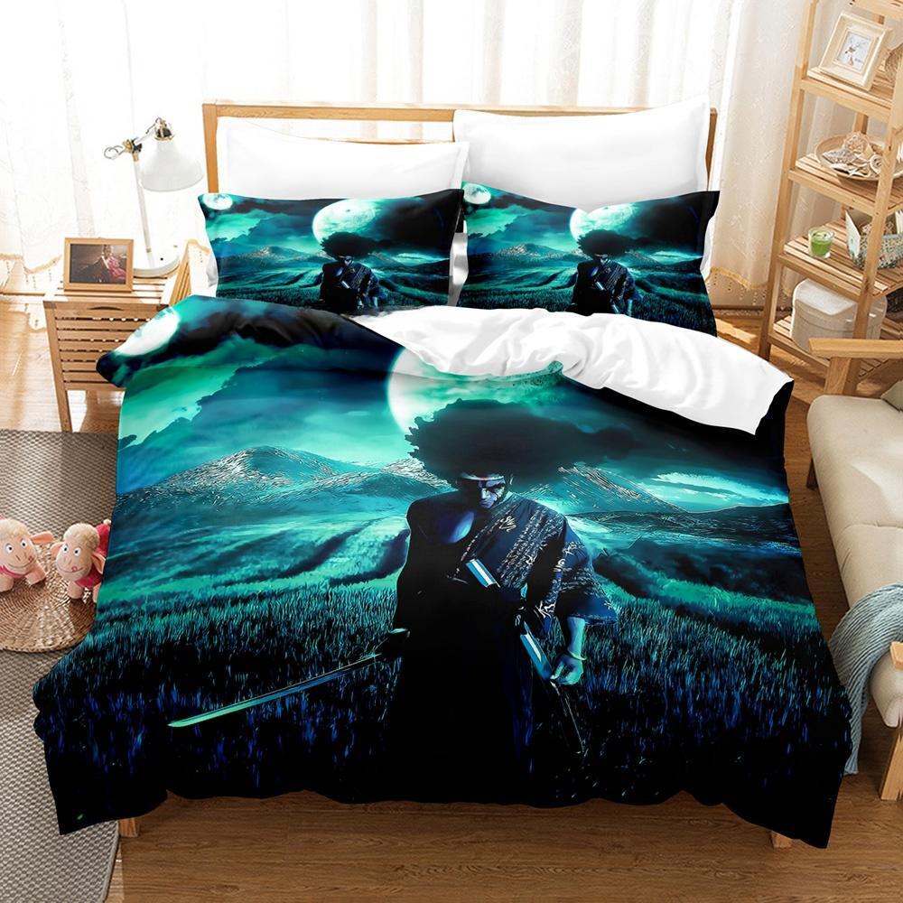 3d Printing Game Afro Samurai Bedding Set Cartoon Anime three-piece set Adult Kid Bedroom Duvet cover Sets 3D Print Kawaii Girls