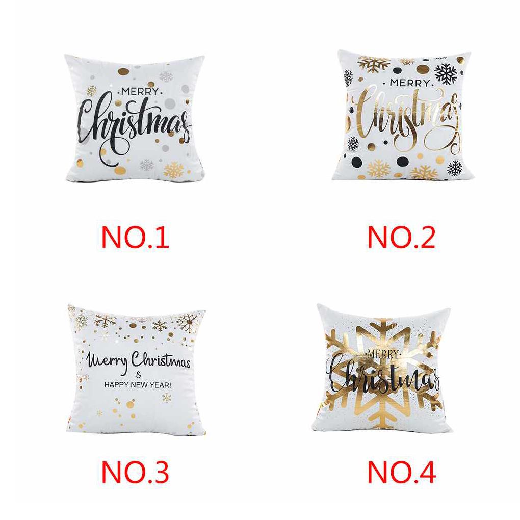 Christmas Letter Cover Pillow Case Sofa Car Square Home Office Soft Decor