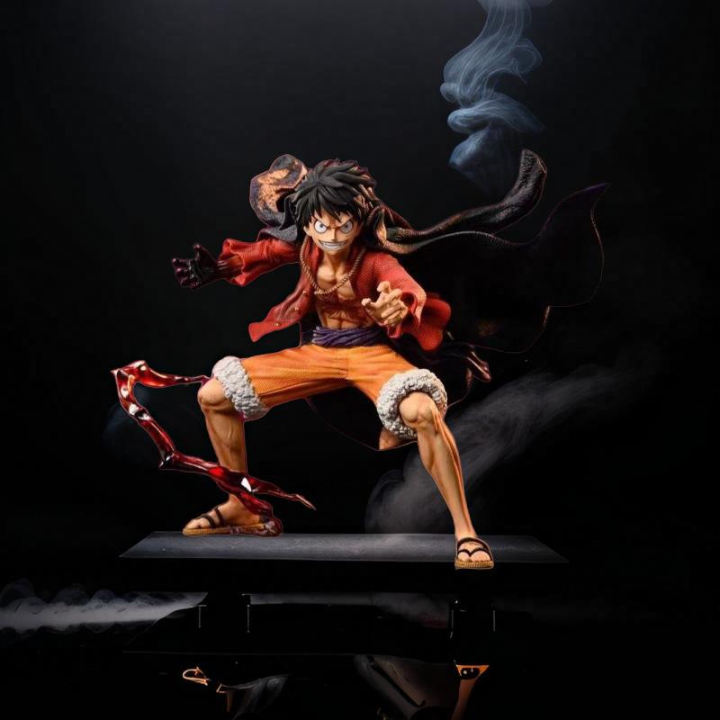 

Cartoon Anime One Piece 18cm Ghost Island Monkey D. Luffy Double Heade Figures Battle Action Scene PVC Model Toys Birthday Gifts No box