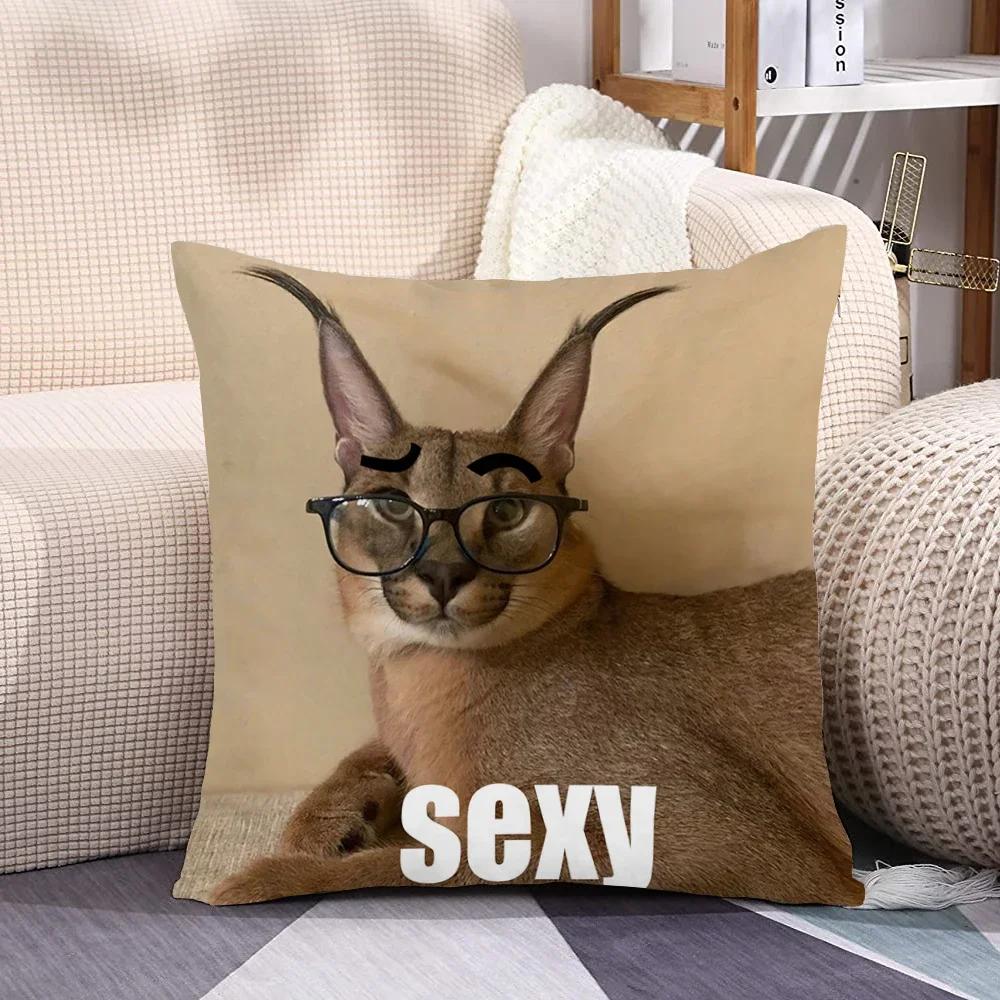 

Милая забавная наволочка, короткая плюшевая наволочка, кавайная кошка, украшение для дивана для гостиной 66x66cm