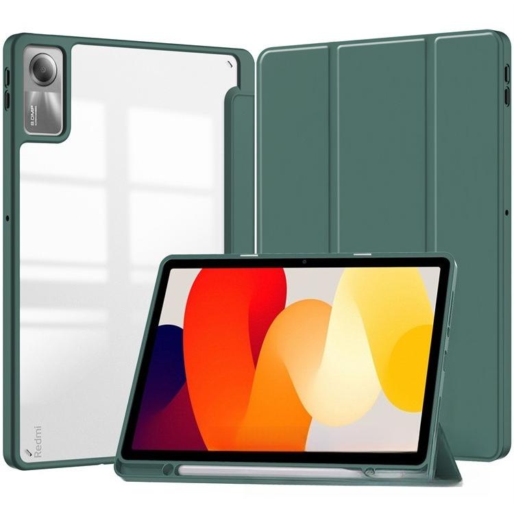 Kompatibilní s lenovo xiaoxin Pad 2024 TB331 Tab M11 TB330 Pouzdro na tablet Akrylové Průhledné Skládací Odolné proti pádu Kožený kryt