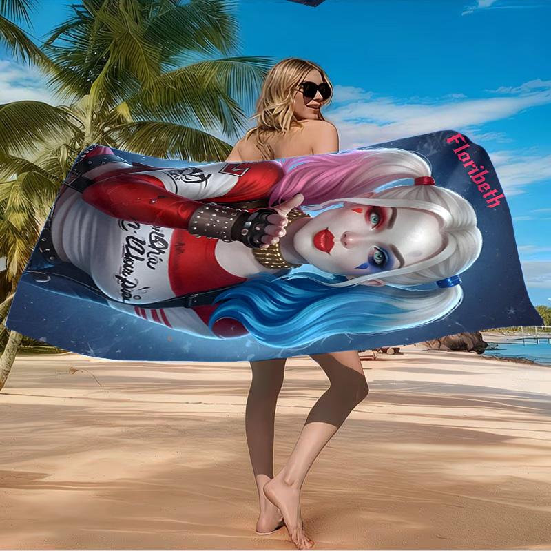 Quinn Artwork Beach Towel Microfiber Beach Towel, Lightweight and Quick-Dry, for Summer Travel, Swimming Pool Fan Birthday Gift