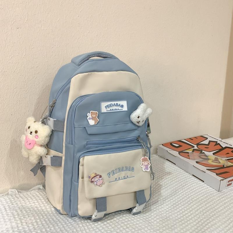 School bag female cute student to fifth and sixth grades backpack casual large-capacity make-up bag