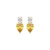 Luxenter 925 Sterling Silver and Padparadscha Earrings Finished In 18k Yellow Gold - Isre