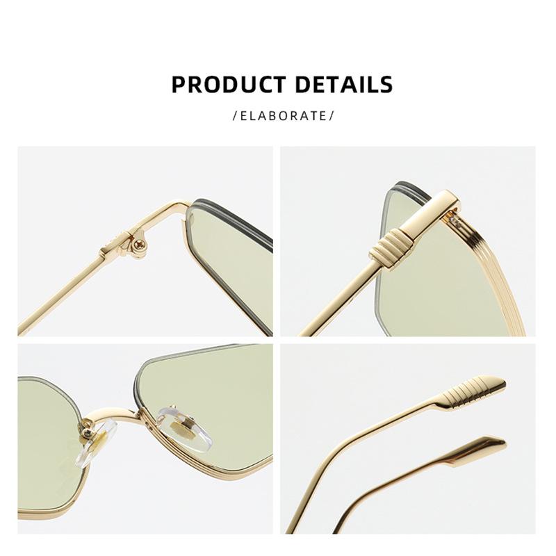 New Irregular-Shaped Metal-Frame Sunglasses for Women Outdoor UV-Protective Eyeglasses UV400 Trendy Street Style Shades