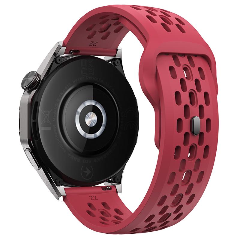 20mm 22mm Hole Silicone Band For Samsung Galaxy Watch 7 FE 6 5 4 for Huawei GT5 4 3 GT2 Pro Bracelet For Garmin Vivoactive4