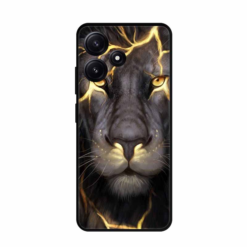 

For Realme Note 50 Phone Case Cover Lion Wolf Tiger Cat Black Silicone Soft Back Cover Case For Realme Note 50 Case Note50 6.74 Realme Note 50
