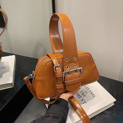 Small Square Leather PU Bag for Women a Shoulder Bag Women's Crossbody Bags Handbags Simple Korean Fashion New