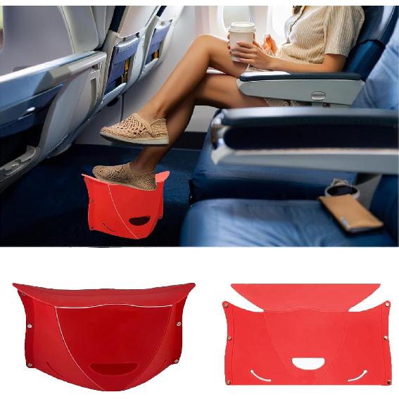 Travel Foot Rest for Airplane,Airplane Foot Rest,Portable Folding Under Desk Foot Stool,Relieves Back & Knee Pain,Comfortable for Long