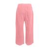 Ladies Solid Color Cotton Linen Elastic Waist Loose Wide Leg Pants Casual Pants