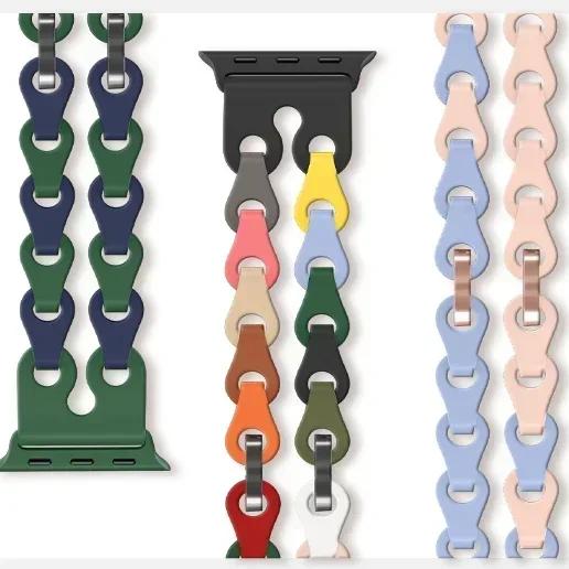 Silicone Strap for Apple Watch Ultra 2 Band 49 44 45 46 42 38 40 41mm Sport Correa Bracelet for Iwatch Series10 9 8 7 6 5 Se 4 3