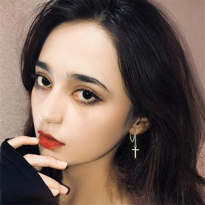 925 Sterling Silver Cross Stud Earrings for Women Party Jewelry Boucle D'oreille Hypoallergenic Eh1034