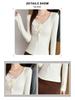 Women's Lace V-Neck Knit Top with Bow Tie - Long Sleeve, Autumn/Winter Design