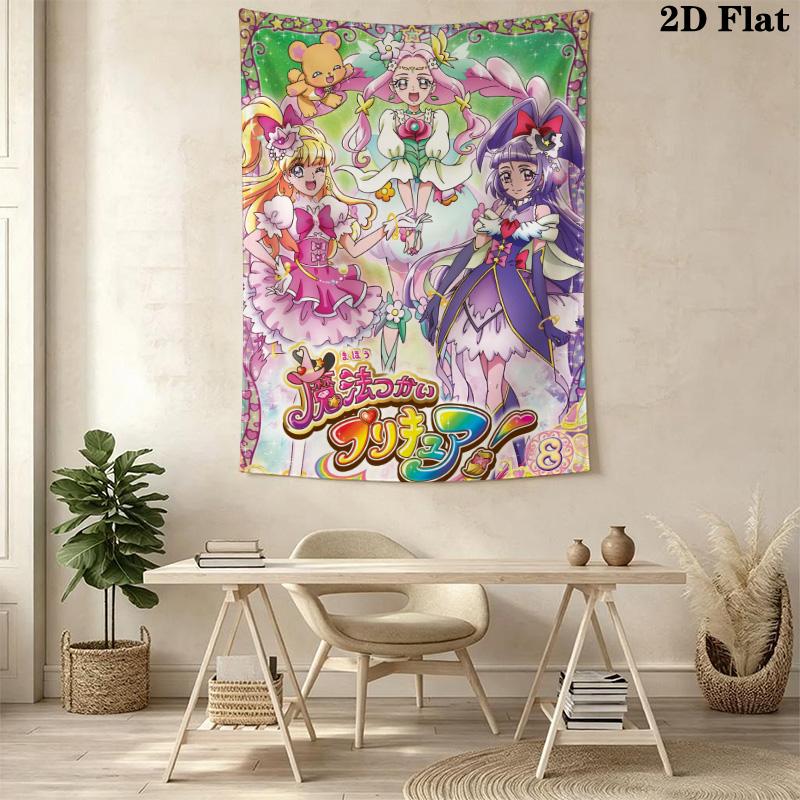 Witchy Pretty Cure Pattern Home Decor Tapestry, Wall Hanging, Decorative RV Wall Cloth.DGT0925210
