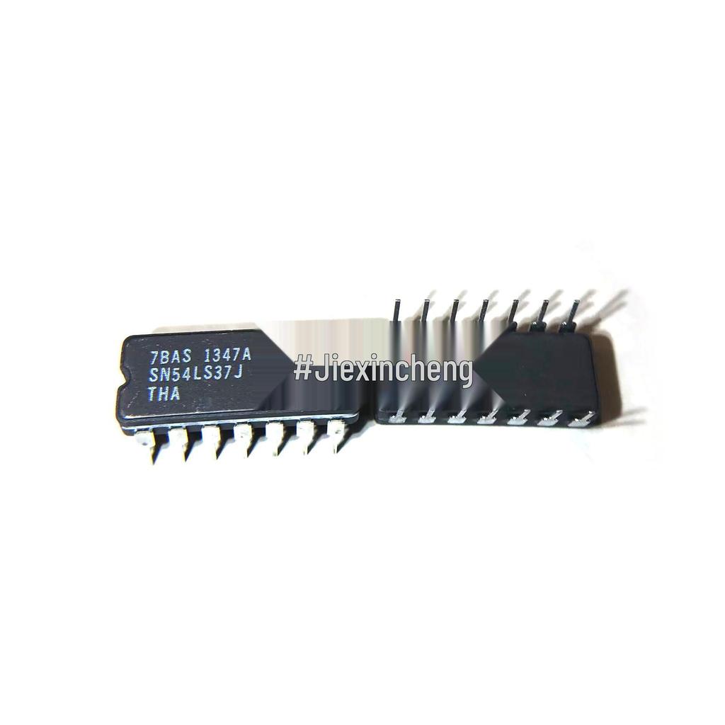 SN54LS37J Ceramic Dual-Input 4-Channel NAND Gate IC, 4.5-5.5V, CDIP14 Package
