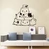 Seven Cute Cats Wall Stickers Living Room Bedroom Children's Room Decorative Painting