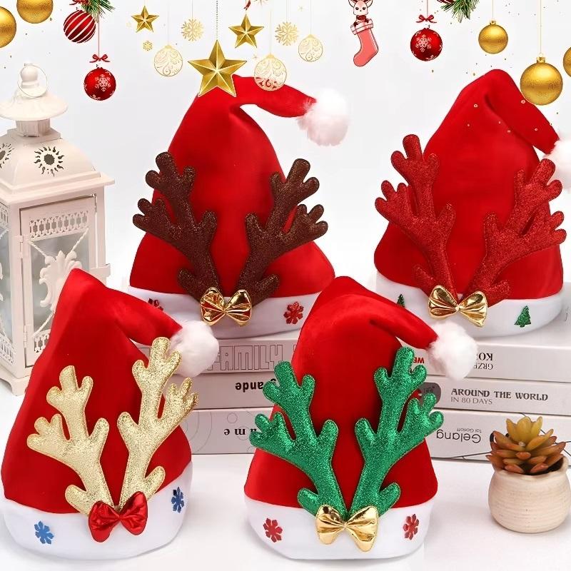Deer Antler Hat Decorative Photography Props Hat Festival Gathering Hat Festive For New Year Christmas Party