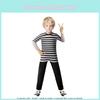 Addams Family Kids Jumpsuit Wednesday Pugsley Addams Cosplay Xmas Halloween Theme