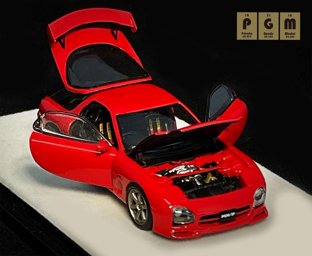 PGM Mazda Red Completed Product 1/64 RX-7 PGM-640804-1