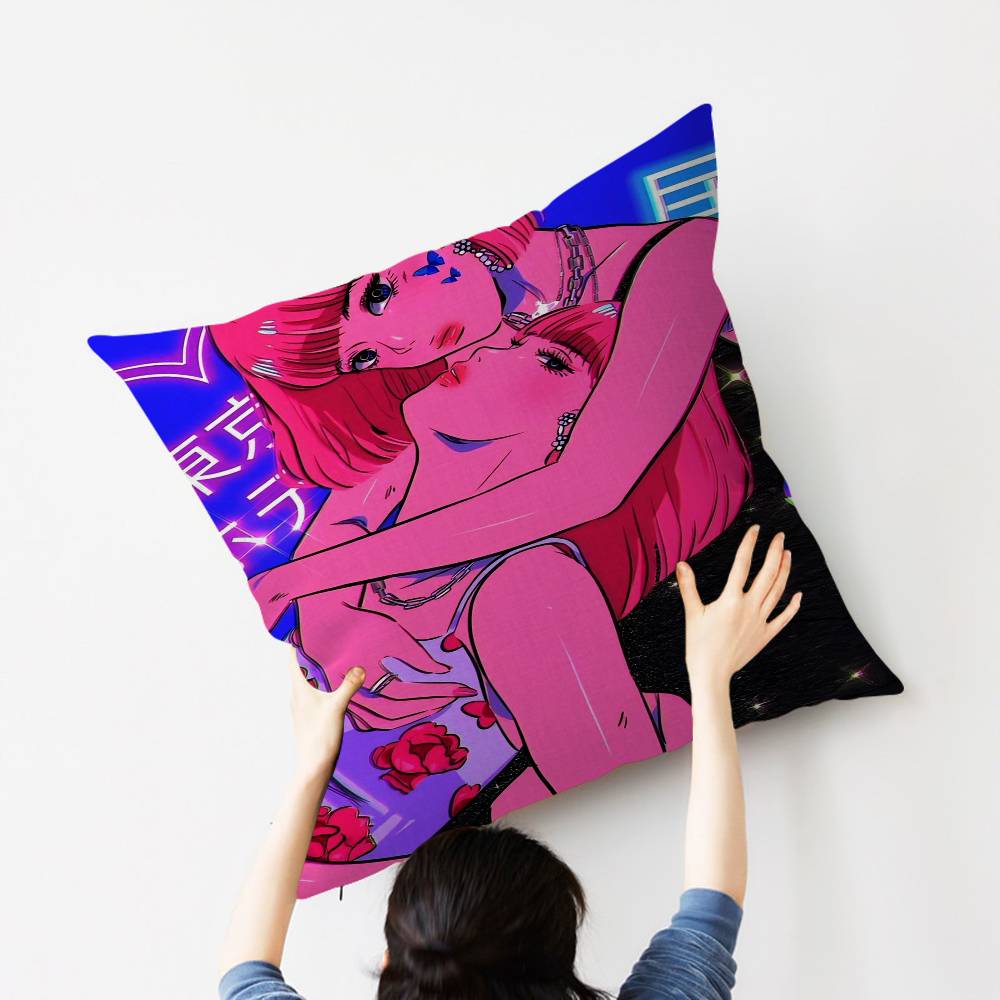 Ins Japanischer Anime Kissen Geschenke Heim Büro Einrichtung Schlafzimmer Sofa Auto Kissenbezug Hülle 45x45cm