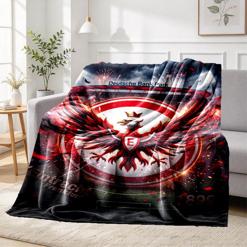 Eintracht Frankfurt Pattern Blanket for Home Decoration, Bed, Sofa, Car Travel, Camping, Suitable for All Seasons, Birthday Christmas Gift