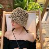 RICYGVM Leopard Anglerhut für Damen Sonnenschutz Eimerhut Mode Print Eimerhüte Unisex Retro Mode Sonnenschutz Visier