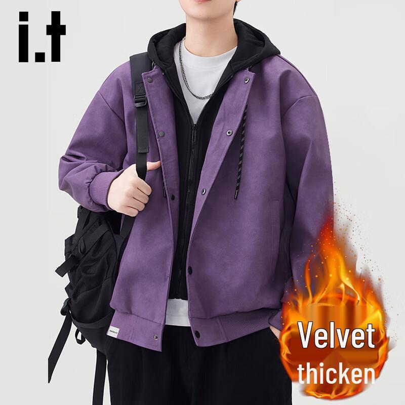 CHOCOOLATE Herren Faux-Zweiteiler Kapuzenjacke