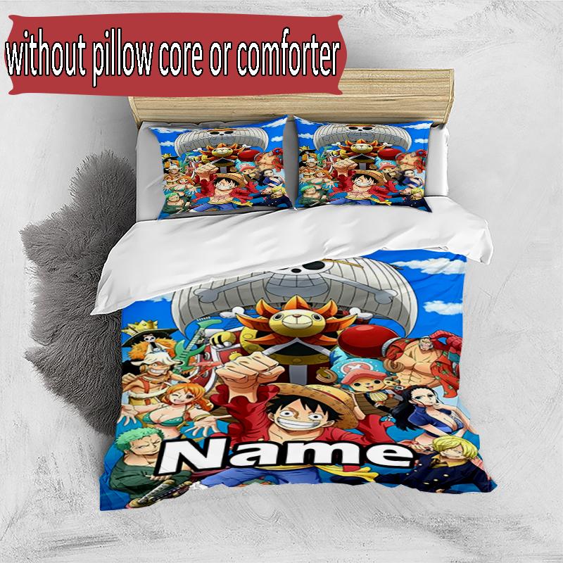 3pcs Duvet Cover Set (1*Duvet Cover + 2*Pillowcase, Without Core), Custom Name One Piece Pattern Bedding Set, Home Bedroom Decor Gift