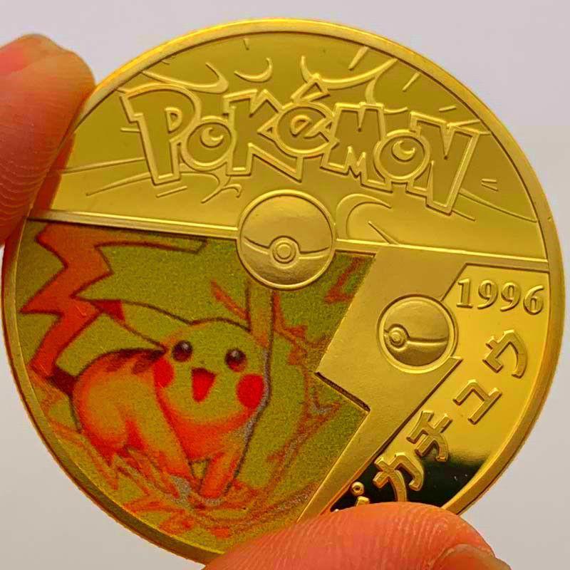 

Монеты Пикачу Карты Позолоченная Монета Игровые Коллекционные Карты Подарок Сувенир Play