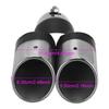 Universal Curved Double Outlet Car Exhaust Trim Muffler Pipe Tail Car Decoration Chrome Tail Pipe Stainless Steel Car Styling