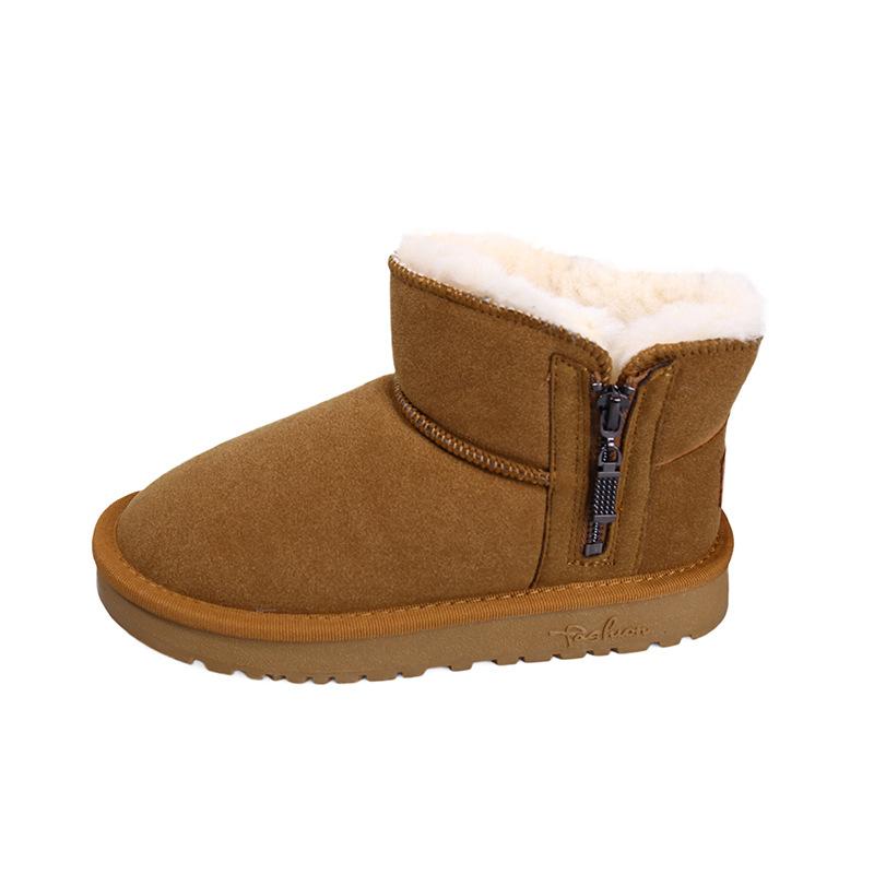 Fleece warm winter cotton boots women's waterproof new outdoor cotton shoes warm fleece thickened fashion non-slip bread boots