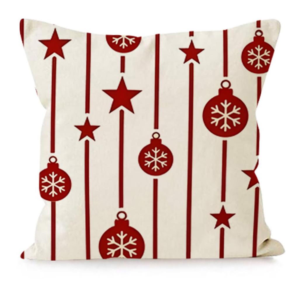 1pc Christmas Red & White Pillow Covers Suitable for Christmas Home Decoration Pillowcase, Without Pillow Core.