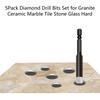 High Quality Hexagonal Shank Porcelain Tile Drill Bits (Set of 5) Fast and Accurate Cutting Edge for Hard Materials