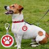 Hundemarke Hundepfotenmuster Rund mit Aufhängehaken Haustier Katze Tragbare ID-Marken Welpen Namensschild Anhänger Haustierbedarf