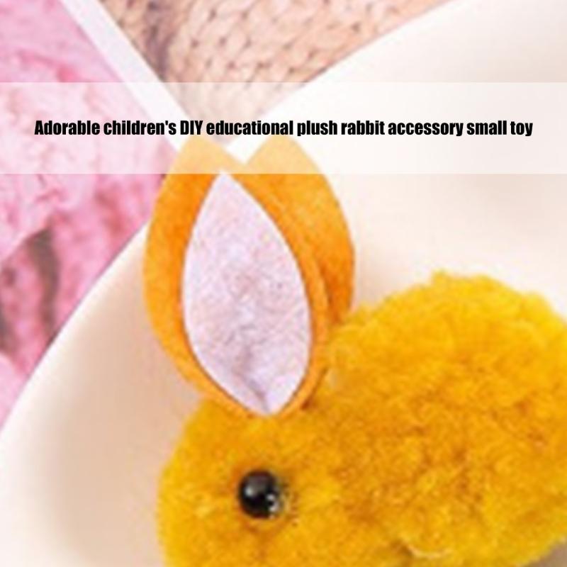 Assorted Bright Crafting Supplies - 35Pcs of Colorful Bunnies Ideal for Spring Celebration Basket Stuffers and Party Fav