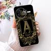 For Xiaomi Poco F7 Pro 5G Case Cover Transparent Luxury Crown A-Z Letters 2D Flat Pattern Soft Casing 24117RK2CG