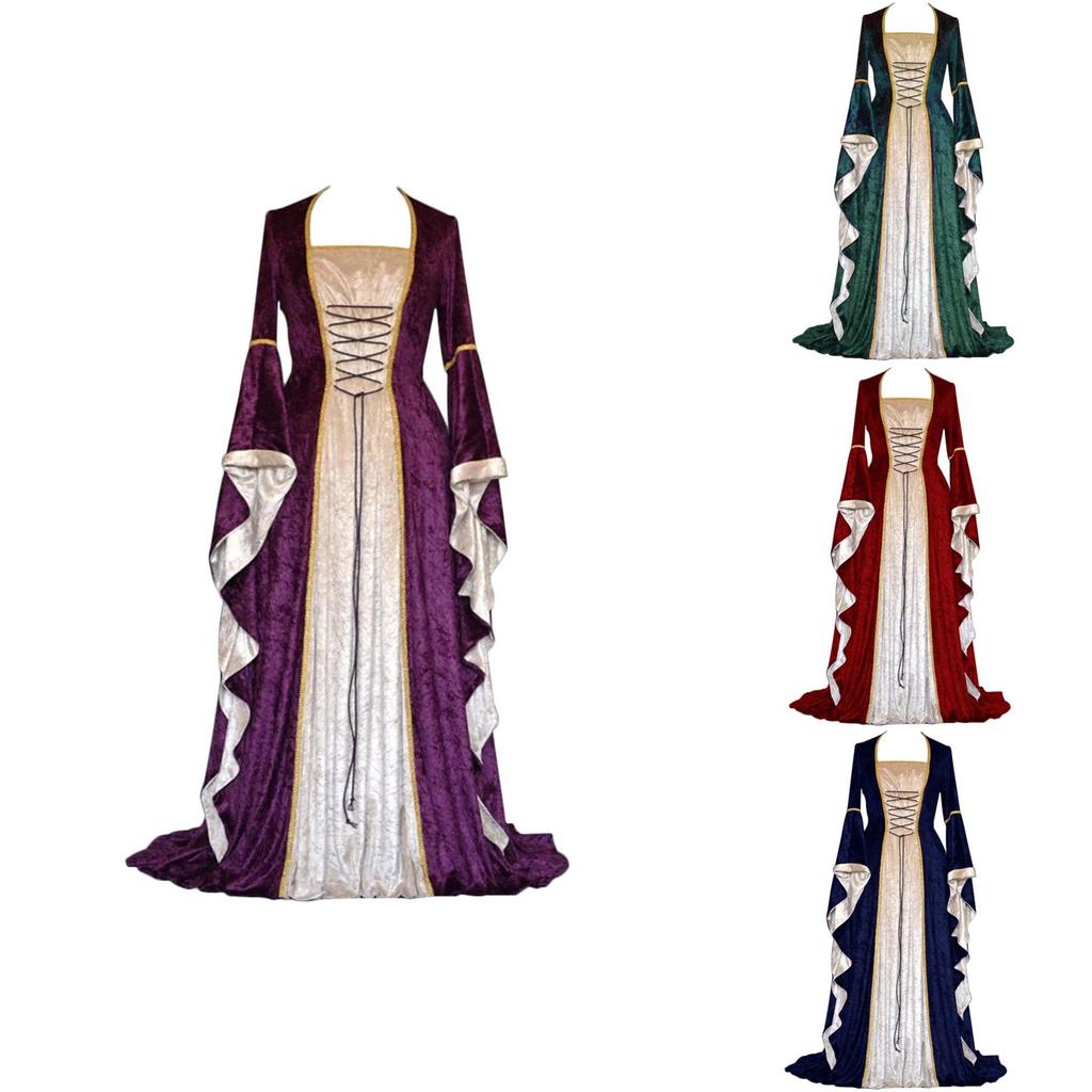 Elegante Cosplay da Donna del XVIII Secolo Abito Medievale con Tocco Gotico Vittoriano Rinascimentale