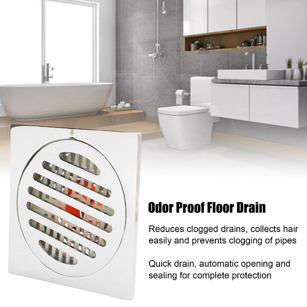 Self-Sealing Floor Drain Stainless Steel Shower Floor Drain Practical Shower Drain  Laundry Room