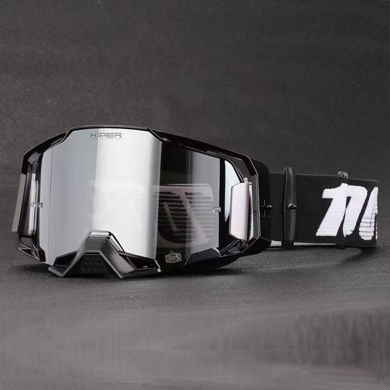 New large-frame off-road motorcycle goggles with high-definition, anti-glare lenses, suitable for wearing with prescription glasses while riding