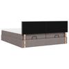 Ottoman Bed with Mattress Taupe 200x200 Cm Fabric