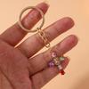 Luxury Crystal Cross Keychain Jesus Religious Key Ring for Men Women Car Key Holder Handbag Pendant DIY Jewelry Gift