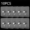 10pcs Strong Adhesive Hooks Picture Frame Poster No Drilling Hooks Waterproof Kitchen Bathroom Accessories Screw Hooks