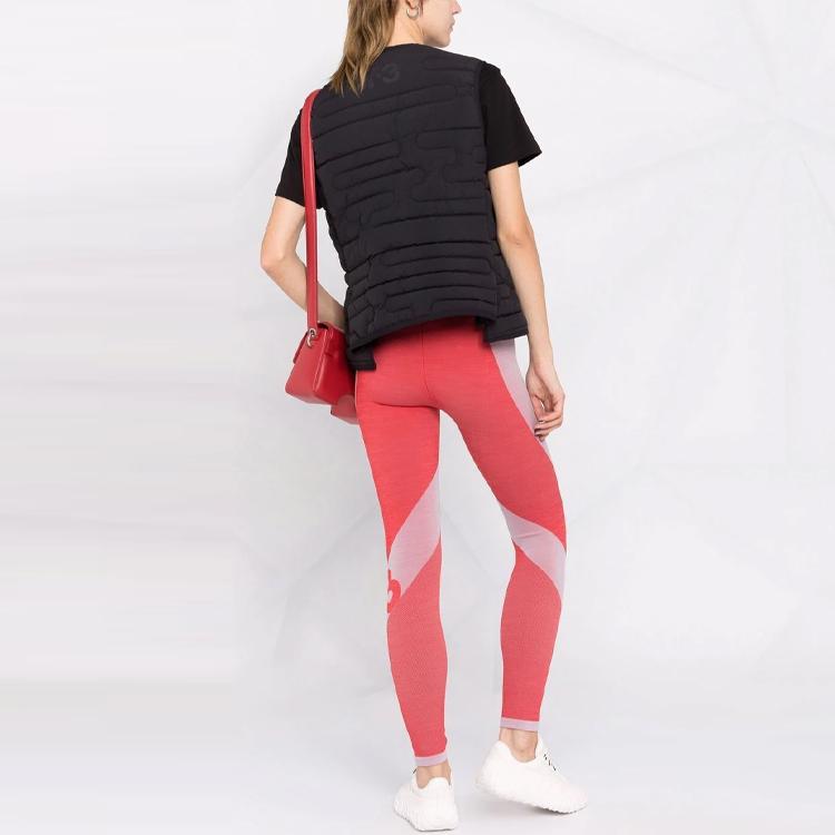 Y-3 FW21 Logo Print Leggings Women leggings Red HB6322