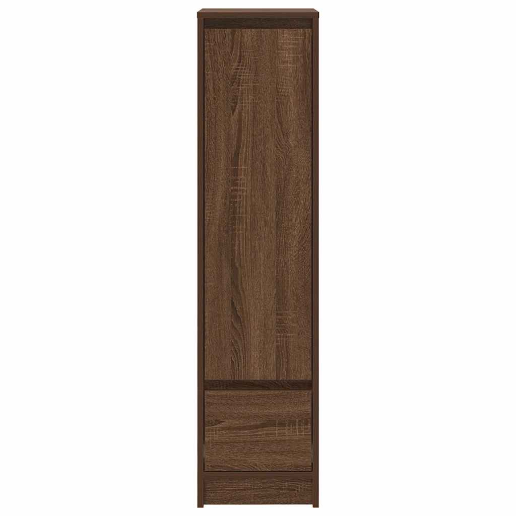 Highboard In Brown Oak Look 11.6 X 13.4 X 47 In (W X D X H) Particle Board